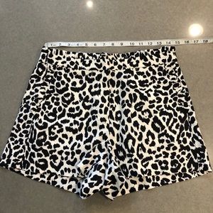 J crew animal print linen shorts